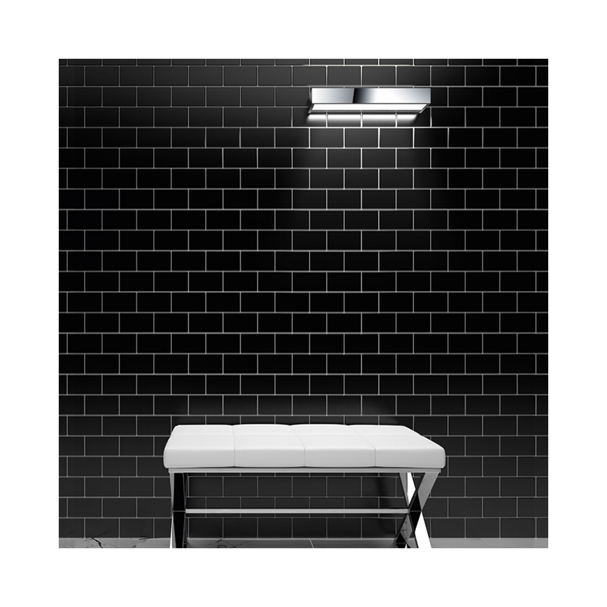 LED vannas istabas sienas gaismeklis LED/9W/230V 40 cm IP44 spīdīgs hroms