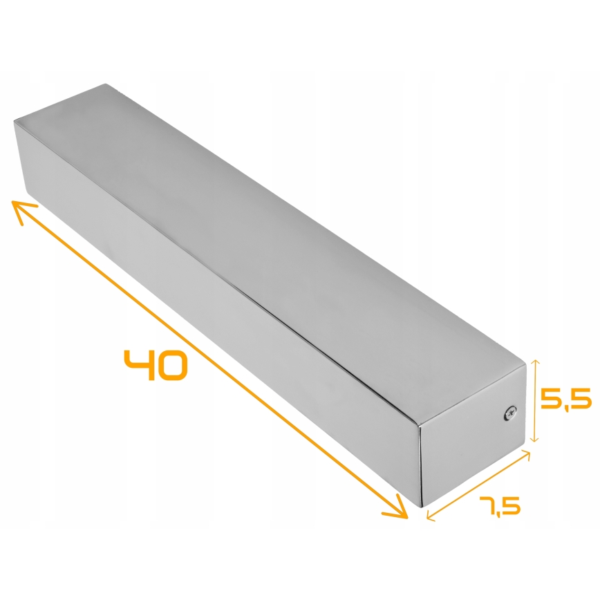 LED vannas istabas sienas gaismeklis LED/9W/230V 40 cm IP44 spīdīgs hroms
