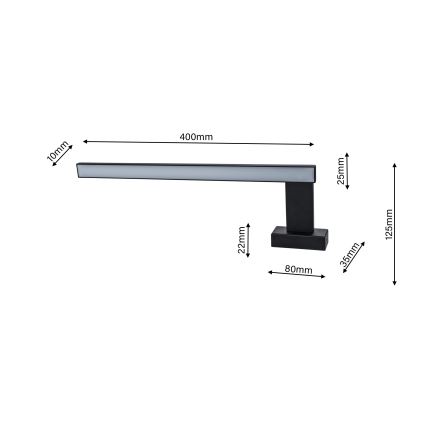 LED vannas istabas sienas gaismeklis SHINE 1xLED/11W/230V IP44