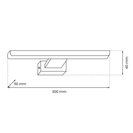 LED vannas istabas sienas gaismeklis SHINE 1xLED/7W/230V IP44