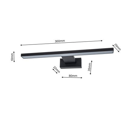LED vannas istabas sienas gaismeklis SHINE 1xLED/7W/230V IP44