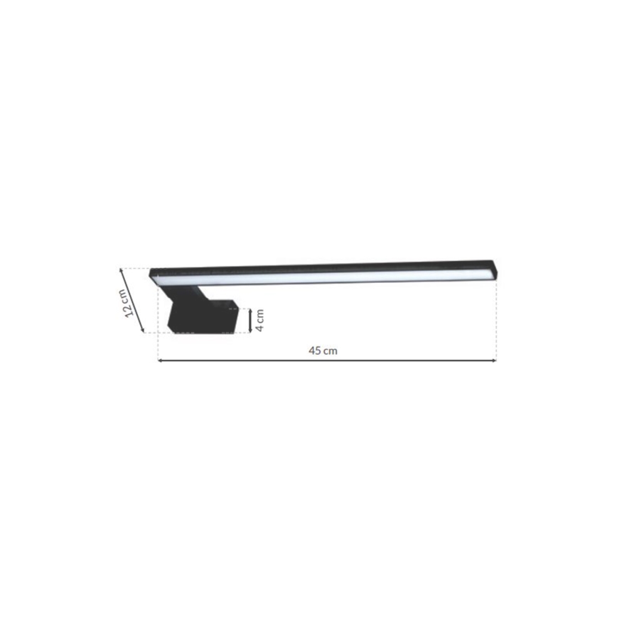 LED vannas istabas sienas gaismeklis SHINE LED/11W/230V 45 cm IP44 melns
