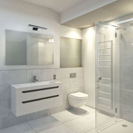LED vannas istabas sienas gaismeklis SHINE LED/7W/230V 30 cm IP44 melns