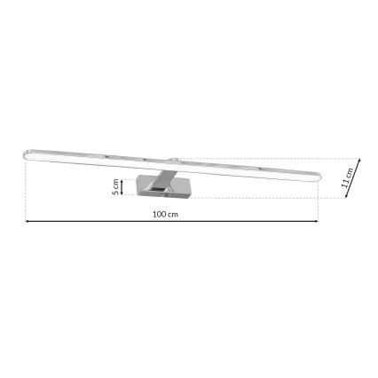 LED Vannas istabas sienas gaismeklis SPLASH 1xLED/21W/230V