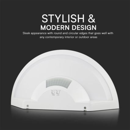 LED Vannas istabas sienas lampa ar sensoru SAMSUNG CHIP LED/10W/230V 4000K IP54 balta