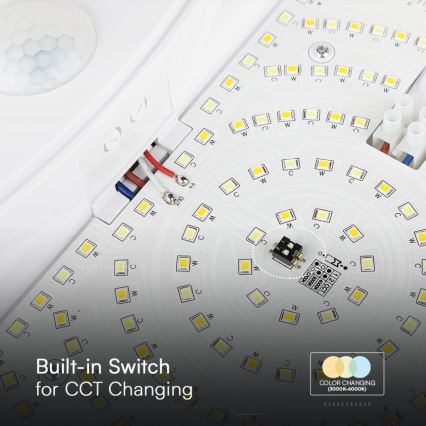 LED Vannas istabas sienas lampa ar sensoru SAMSUNG CHIP LED/15W/230V 3000/4000/6000K IP44 balta