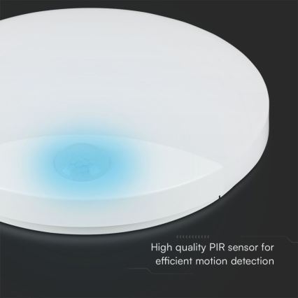 LED Vannas istabas sienas lampa ar sensoru SAMSUNG CHIP LED/15W/230V 3000/4000/6000K IP44 balta