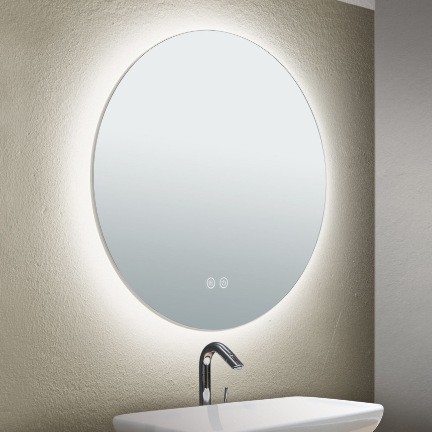 LED Vannas istabas sienas spogulis ar fona apgaismojumu FOCUS LED/18W/230V 3000/4200/6000K d. 45 cm IP44