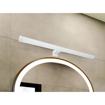 LED vannas istabas spoguļa apgaismojums, 12 W, 230 V, 59,5 cm, IP44, balts