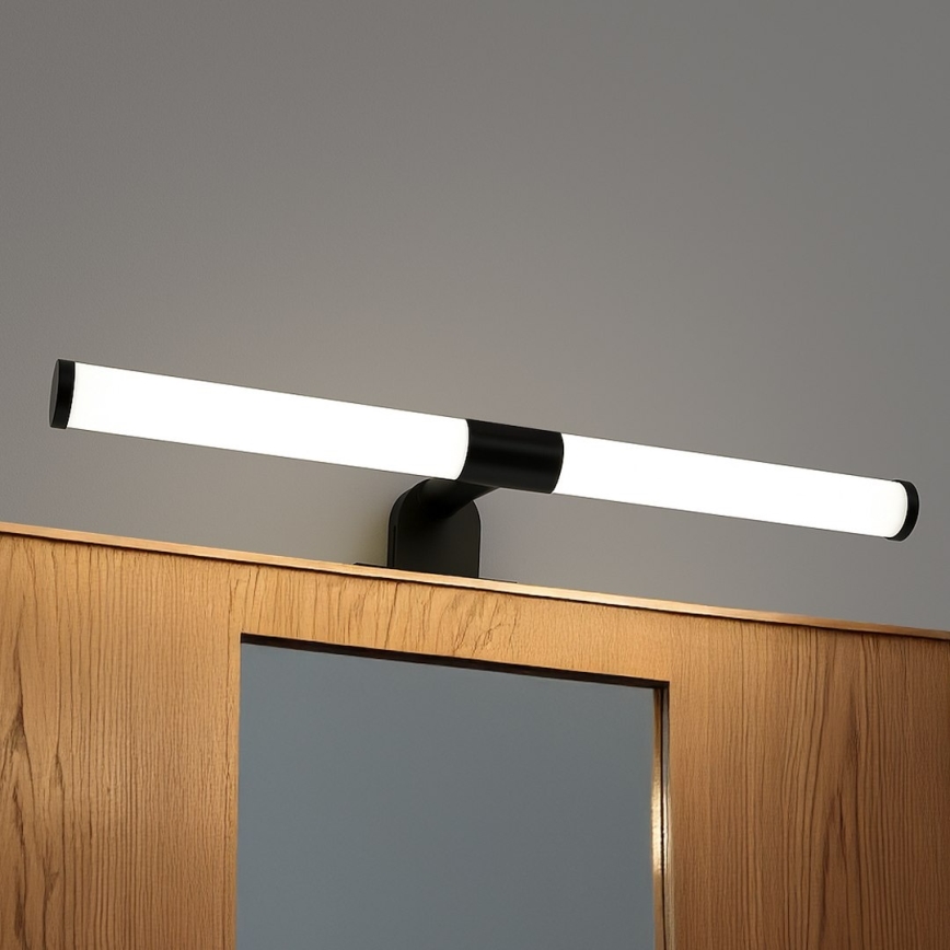 LED vannas istabas spoguļa apgaismojums 2 vienā APA LED/6W/230V 40 cm IP44 melns