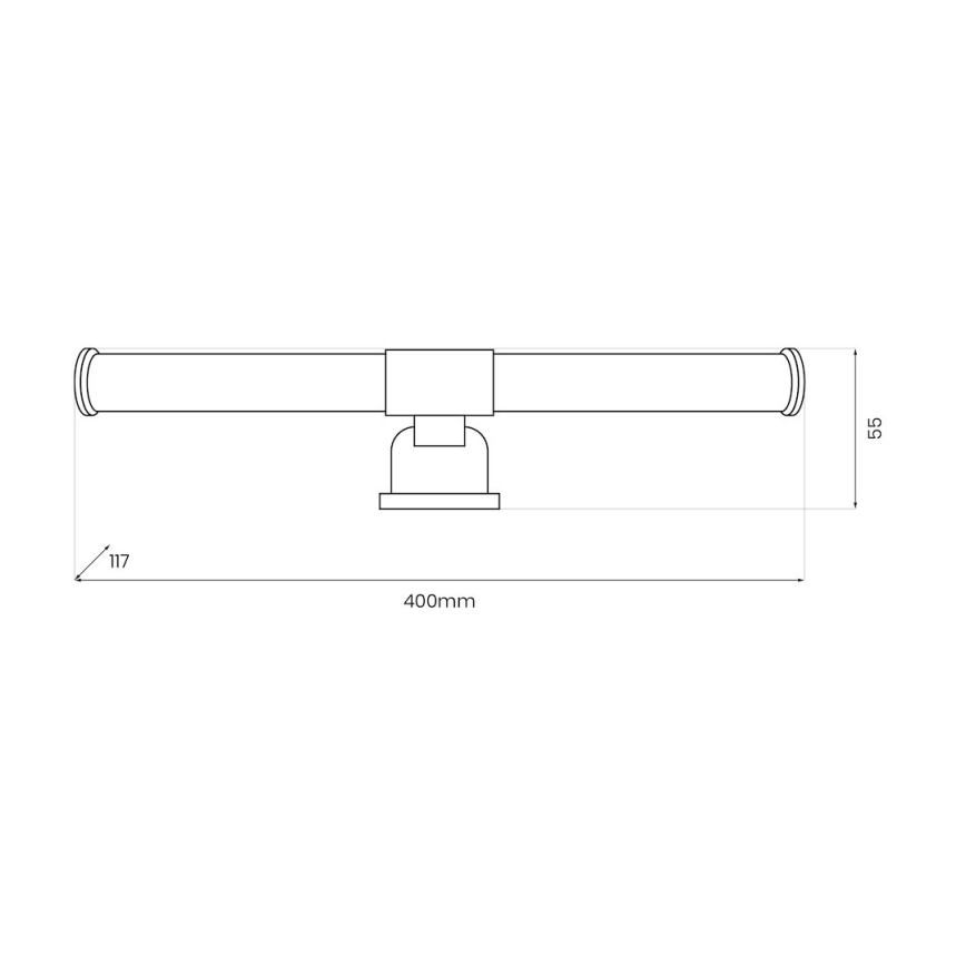 LED vannas istabas spoguļa apgaismojums 2in1 APA LED/6W/230V 40 cm IP44 zelta