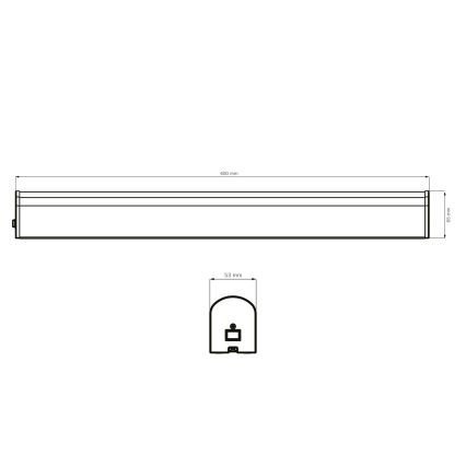 LED Vannas istabas spoguļa apgaismojums ALEX LED/15W/230V 4000K 60 cm IP44 spīdīgi hromēts