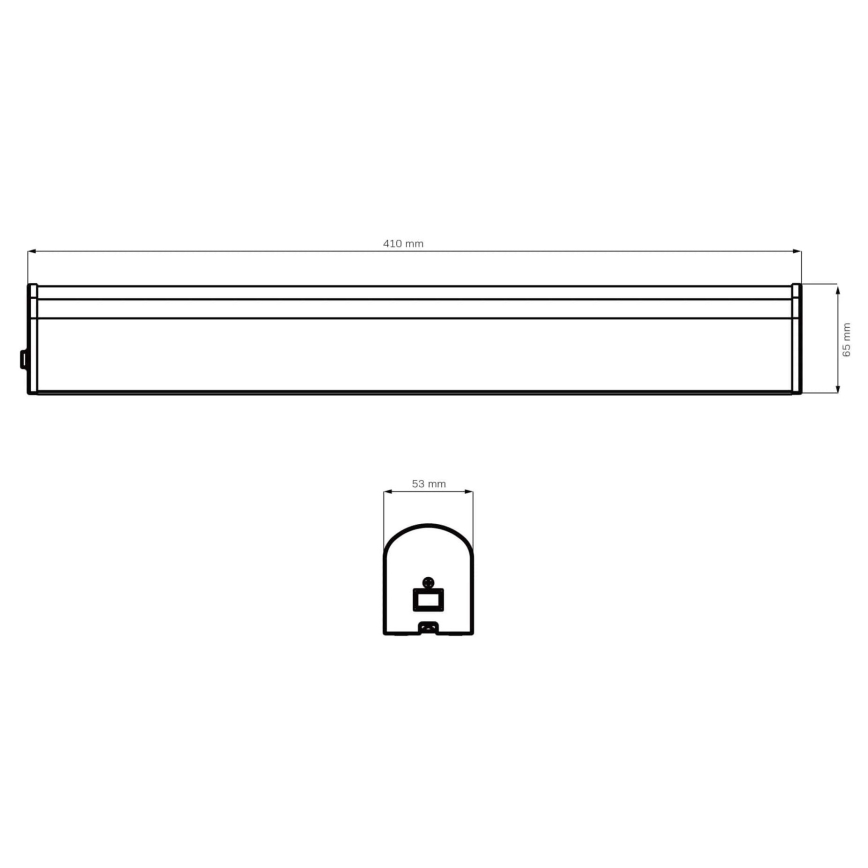 LED Vannas istabas spoguļa apgaismojums ALEX LED/8W/230V 4000K 41 cm IP44 melna