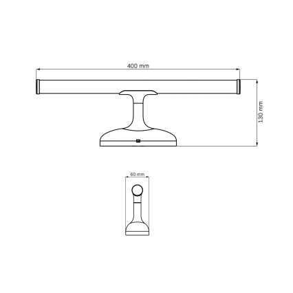 LED Vannas istabas spoguļa apgaismojums ARMONA LED/6W/230V 4000K 40 cm IP44 spīdīgi hromēts