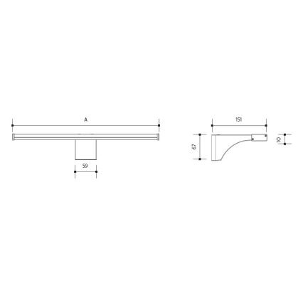 LED Vannas istabas spoguļa apgaismojums ELESAR LED/8W/230V IP44 3000K