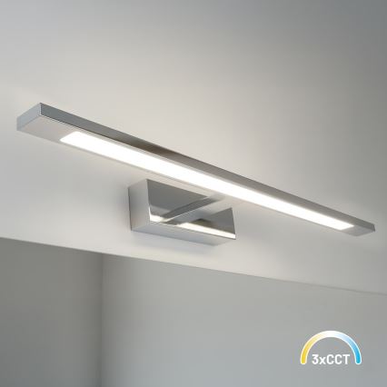 LED vannas istabas spoguļa apgaismojums KLIMT LED/12W/230V 3000/4000/6000K 60 cm IP44 spīdīgs hroms