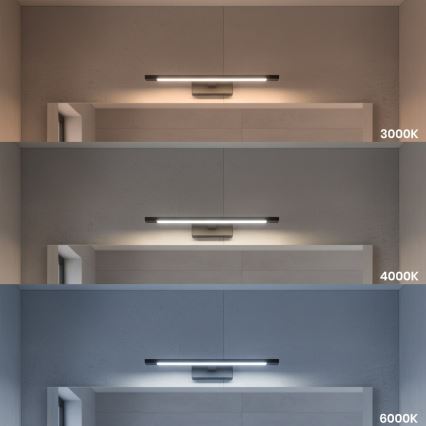LED vannas istabas spoguļa apgaismojums KLIMT LED/8W/230V 3000/4000/6000K 40 cm IP44 melns