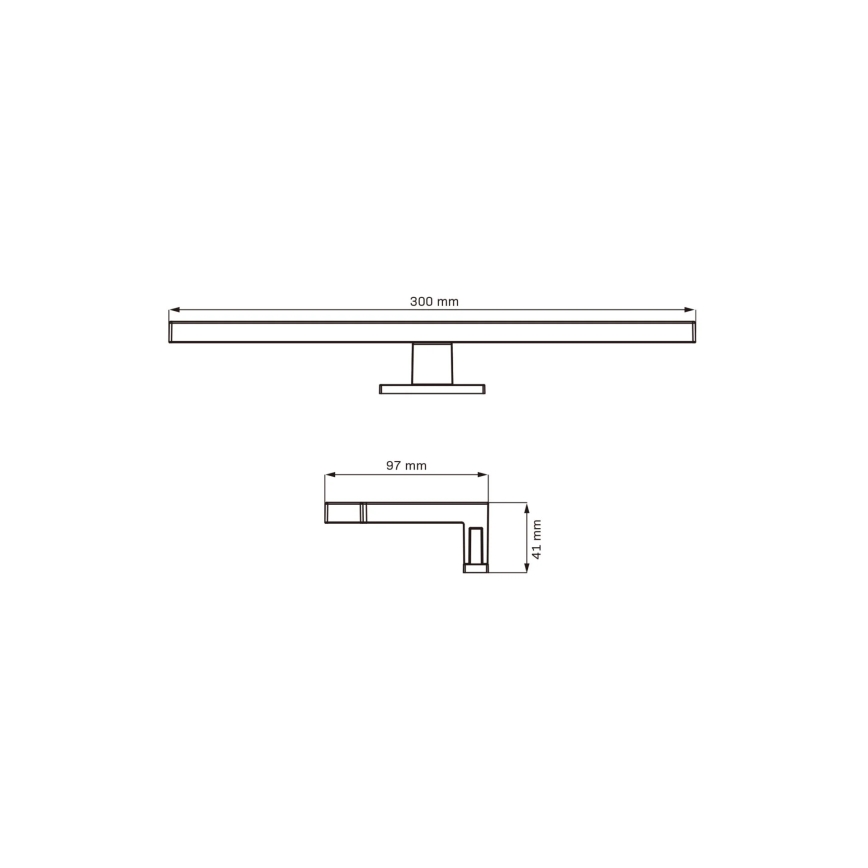 LED Vannas istabas spoguļa apgaismojums MILOS LED/5W/230V 4000K 30 cm IP44 melna