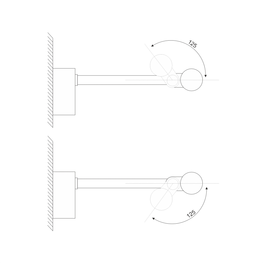 LED vannas istabas spoguļa apgaismojums MIRROR LED/6W/230V 4000K IP44 40 cm melns