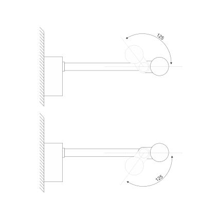 LED vannas istabas spoguļa apgaismojums MIRROR LED/8W/230V 4000K IP44 60 cm melns
