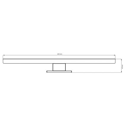 LED Vannas istabas spoguļa apgaismojums SAMOS LED/8W/230V 4000K 40 cm IP44 melna
