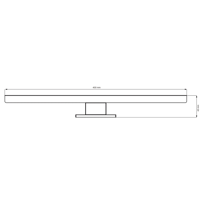 LED Vannas istabas spoguļa apgaismojums SAMOS LED/8W/230V 4000K 40 cm IP44 melna