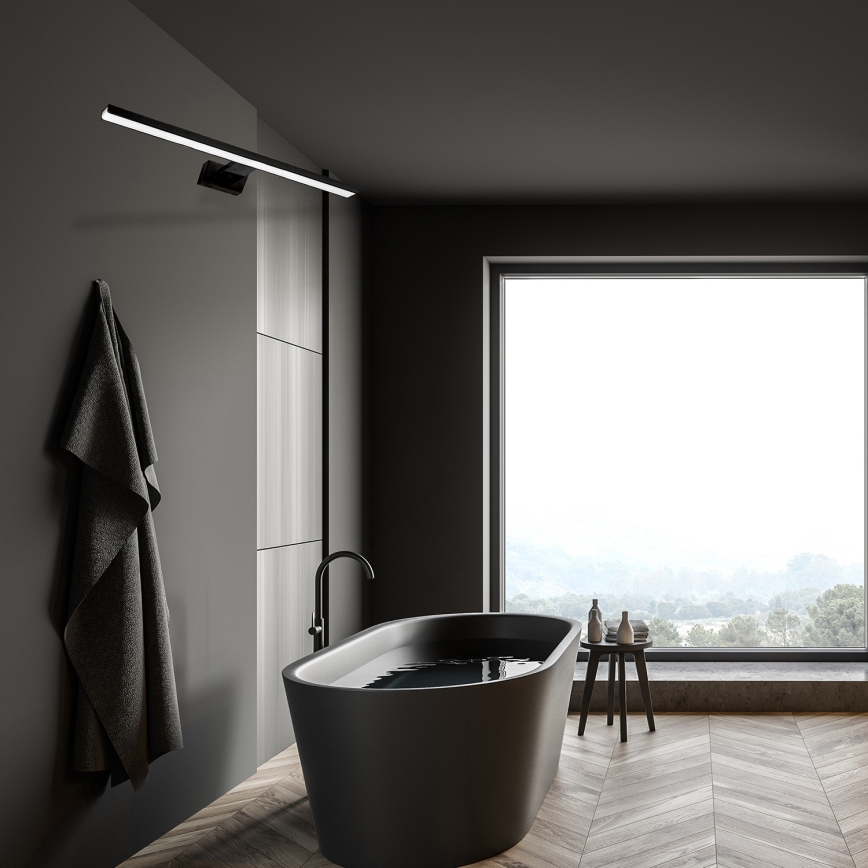LED vannas istabas spoguļa apgaismojums SHINE BLACK, LED/15W/230V, 80 cm, IP44, melns