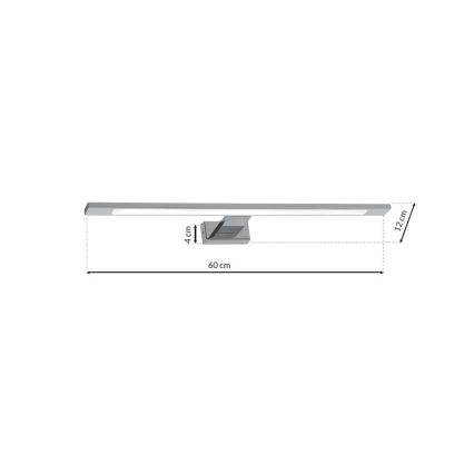 LED Vannas istabas spoguļa apgaismojums SHINE LED/12W/230V IP44 spīdīgi hromēts