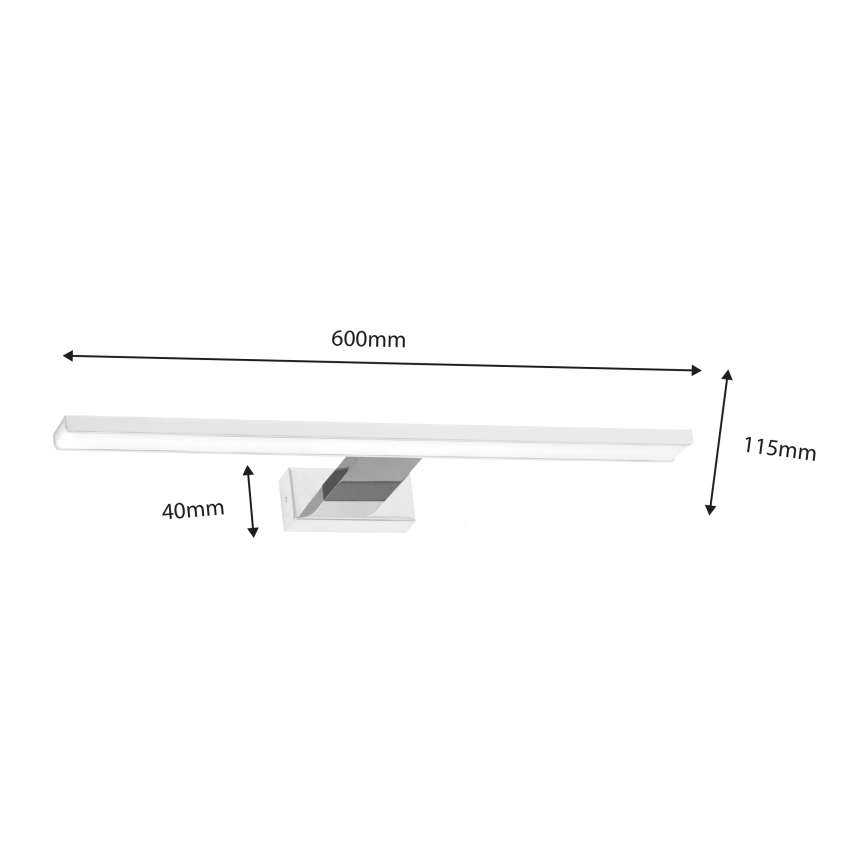 LED Vannas istabas spoguļa apgaismojums SHINE LED/13,8W/230V IP44 balta/spīdīgi hromēts