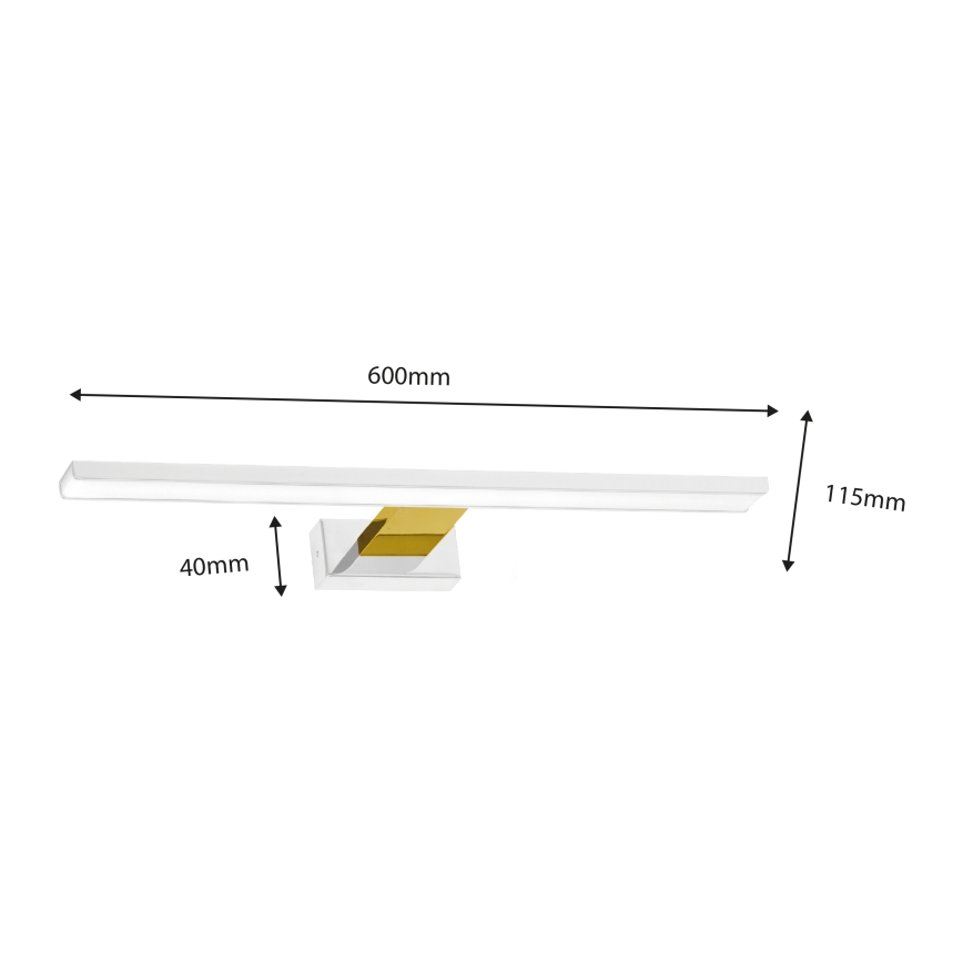 LED Vannas istabas spoguļa apgaismojums SHINE LED/13,8W/230V IP44 balts/zelta