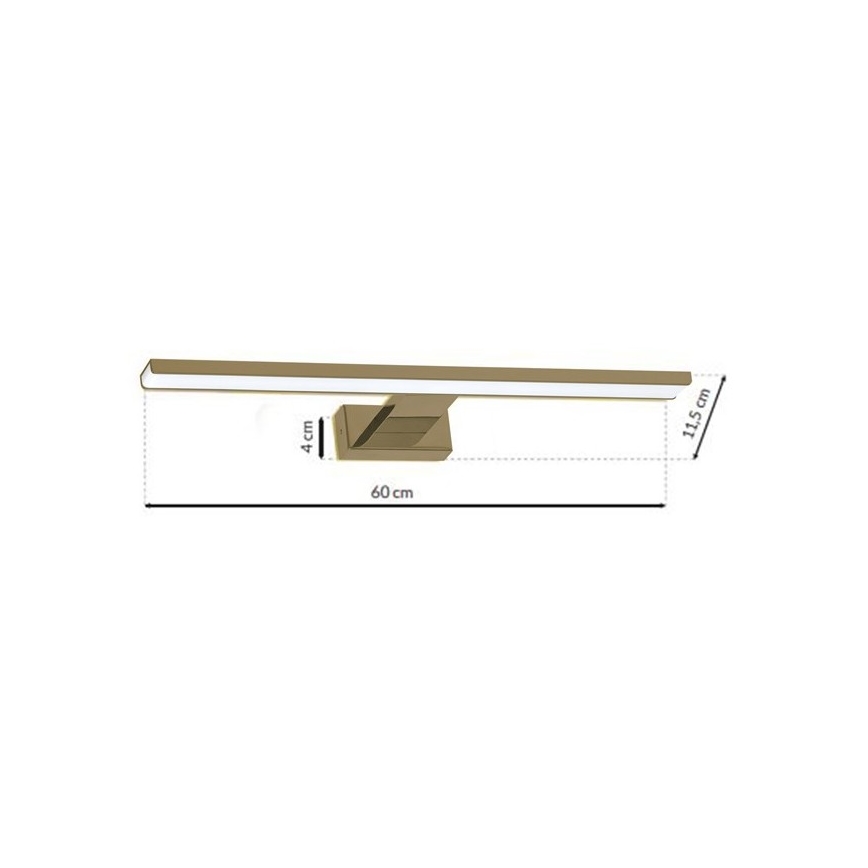 LED Vannas istabas spoguļa apgaismojums SHINE LED/13,8W/230V IP44 misiņa