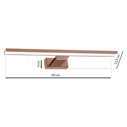 LED Vannas istabas spoguļa apgaismojums SHINE LED/13,8W/230V IP44 Rozā zelta