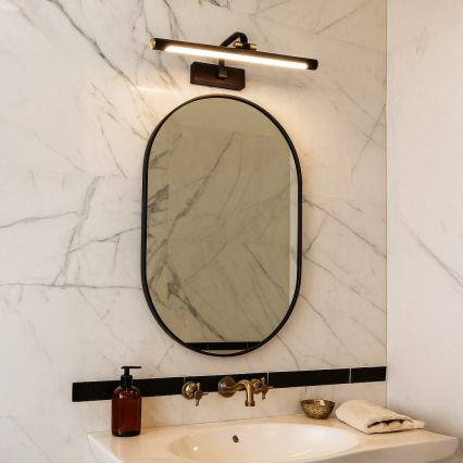 LED vannas istabas spoguļa apgaismojums VINCI LED/15W/230V 60 cm IP44 melns