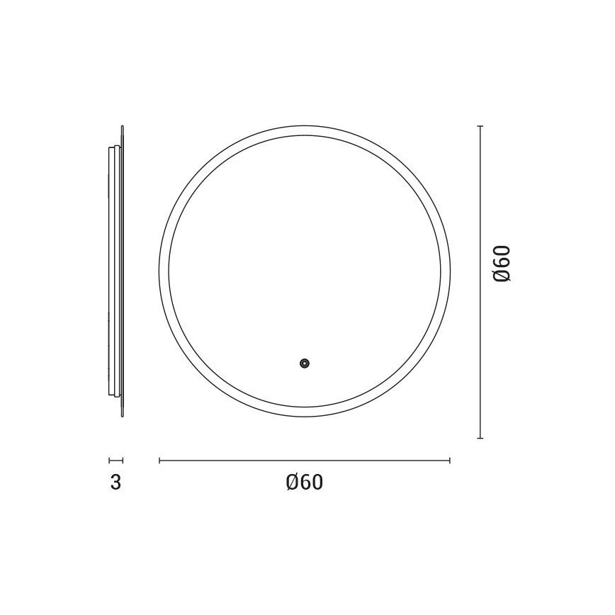 LED Vannas istabas spogulis ar fona gaismu LED/15W/230V 4000K IP44
