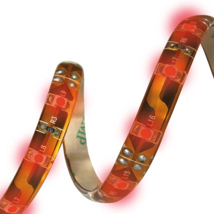 LED vannas istabas ūdensizturīga josla 5m IP65 sarkana