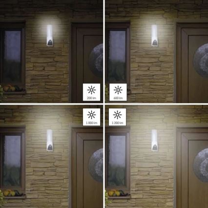 LED Viedā āra kamera ar lampu GoSmart LED/12W/230V IP65 Wi-Fi Tuya balta