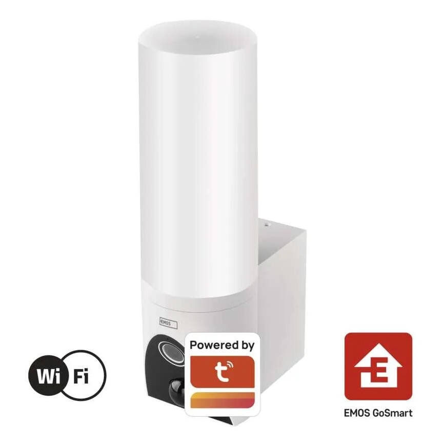 LED Viedā āra kamera ar lampu GoSmart LED/12W/230V IP65 Wi-Fi Tuya balta