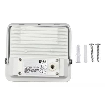 Viedais aptumšojams RGB prožektors LED/20W/230V IP65 balts