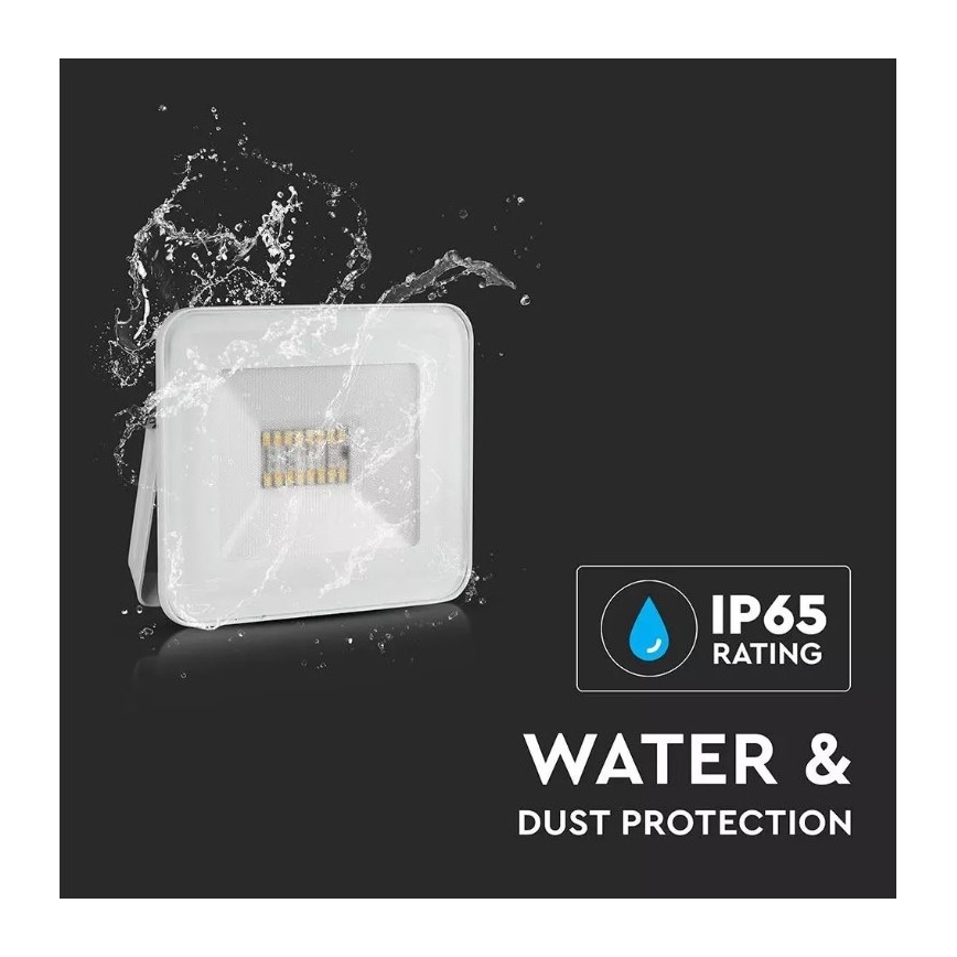 Viedais aptumšojams RGB prožektors LED/20W/230V IP65 balts