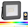 LED Viedais aptumšojams RGB prožektors LED/20W/230V IP65 melns