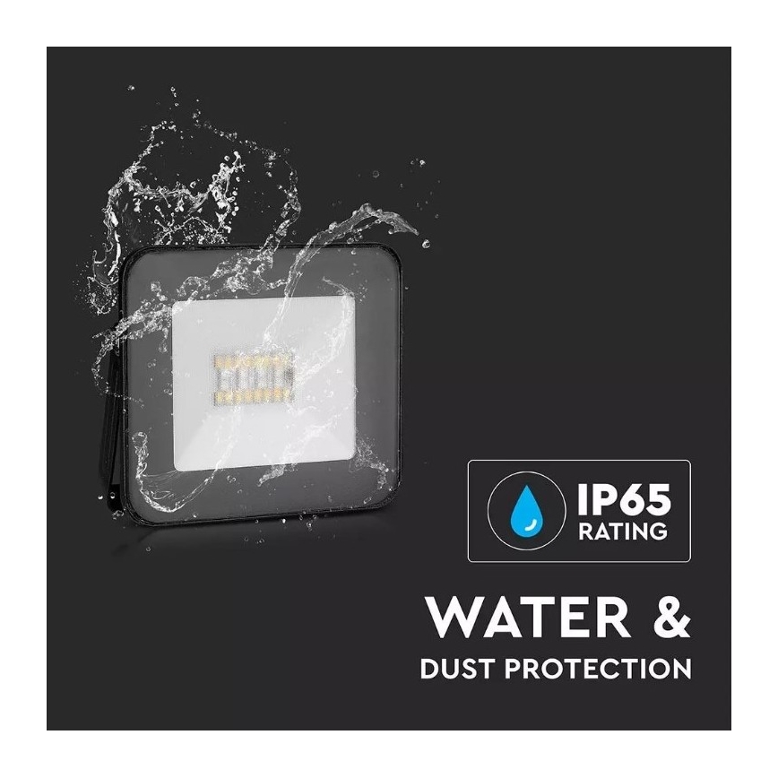 LED Viedais aptumšojams RGB prožektors LED/20W/230V IP65 melns