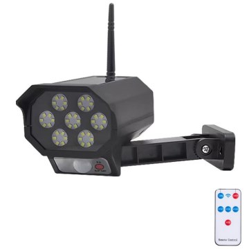 LED viltus drošības kamera ar sensoru un saules paneli LED/5W/5,5V 800 mAh IP65 + tālvadības pults