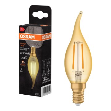 LED VINTAGE filamenta spuldze E14/1,5W/230V 2400K - Osram