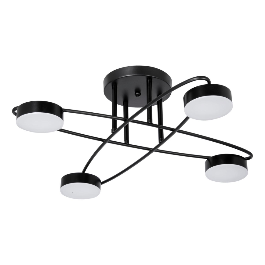 LED Virsapmetuma lustra 4xLED/7W/230V melna