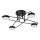 LED Virsapmetuma lustra 4xLED/7W/230V melna