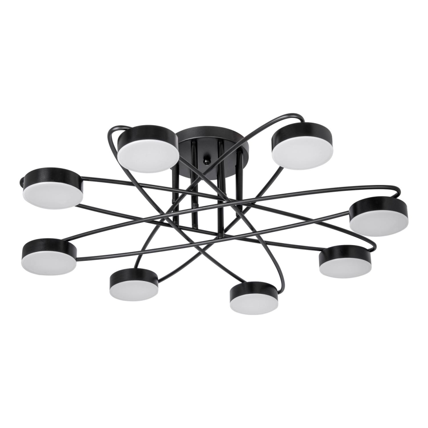 LED Virsapmetuma lustra 8xLED/7W/230V melna