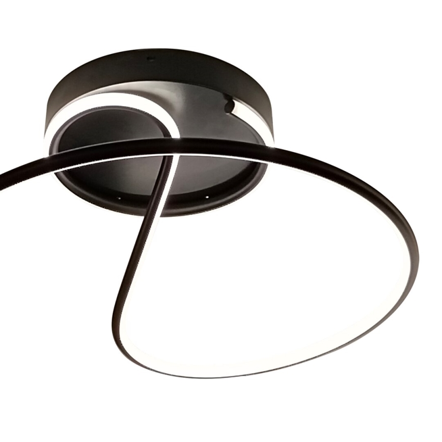 LED Virsapmetuma lustra DELTA LED/30W/230V melna