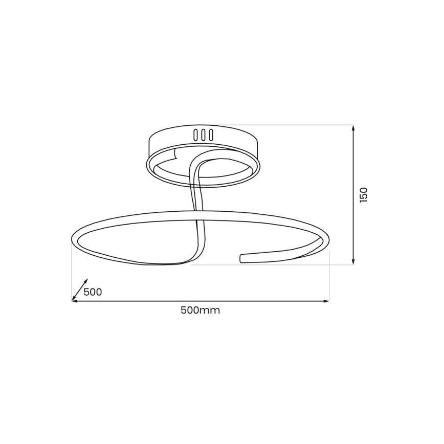 LED Virsapmetuma lustra DELTA LED/30W/230V melna