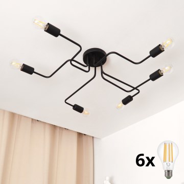 LED Virsapmetuma lustra TUBE 6xE27/15W/230V