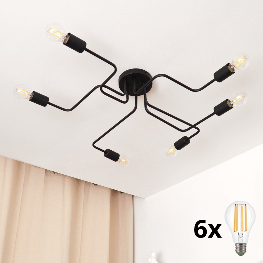 LED Virsapmetuma lustra TUBE 6xE27/15W/230V